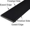Absolute Black Matte Granite Saddle Threshold Absolute Black Matte Granite Saddle Threshold with a smooth honed matte finish, deep black color, and finished edges, for durable, elegant doorway and floor transitions.