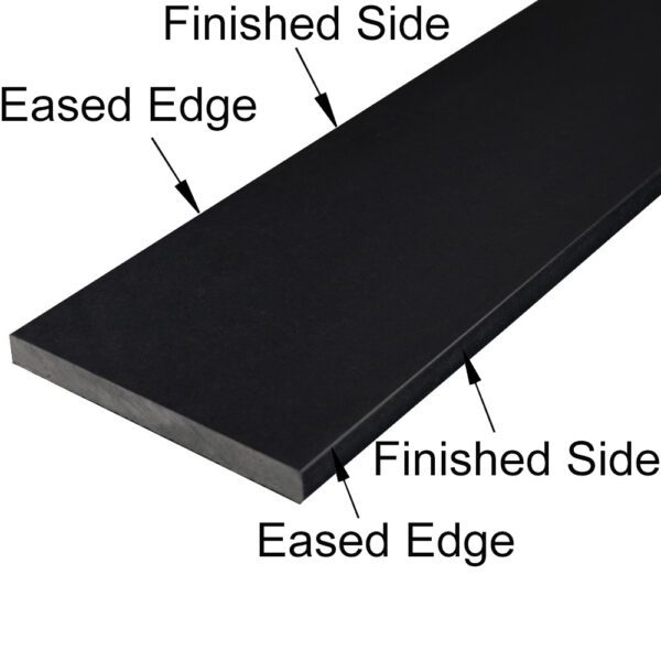 Absolute Black Matte Granite Saddle Threshold Absolute Black Matte Granite Saddle Threshold with a smooth honed matte finish, deep black color, and finished edges, for durable, elegant doorway and floor transitions.