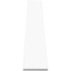 Bright White stone saddle threshold with polished finish for bathroom doorways and tile floor transitions
