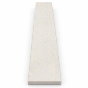 Signature Light Beige Stone Saddle Threshold Signature Light Beige Stone Saddle Threshold with a smooth matte finish in warm light beige tones, featuring subtle natural movement and finished edges, displayed on a white background for elegant doorway and floor transitions.