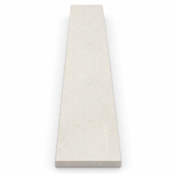 Signature Light Beige Stone Saddle Threshold Signature Light Beige Stone Saddle Threshold with a smooth matte finish in warm light beige tones, featuring subtle natural movement and finished edges, displayed on a white background for elegant doorway and floor transitions.