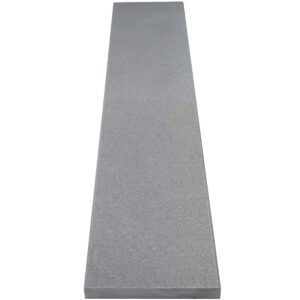 Midnight Grey Stone Saddle Threshold featuring a rich charcoal-gray tone with subtle natural variation and precision-finished edges, providing a durable, elegant transition between adjoining flooring surfaces.