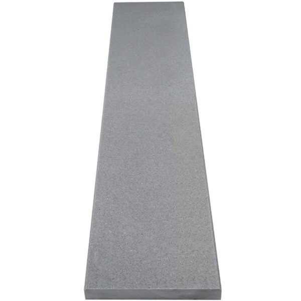 Midnight Grey Stone Saddle Threshold featuring a rich charcoal-gray tone with subtle natural variation and precision-finished edges, providing a durable, elegant transition between adjoining flooring surfaces.