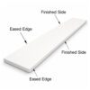 Pure White Stone Saddle Threshold Pure White Stone Saddle Threshold with finished sides and bevelled edges. Ideal for doorway transitions, bathroom thresholds, and floor height transitions.