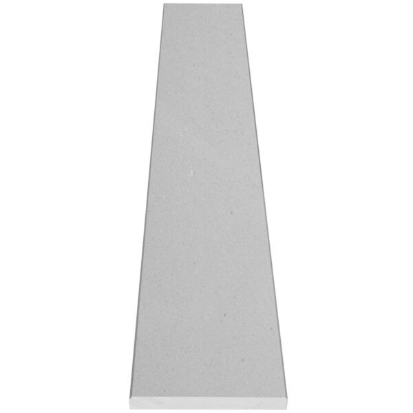 Silver Grey Stone Saddle Threshold Silver Grey Stone Saddle Threshold with a smooth finish, soft silver-gray tones, and eased edges.