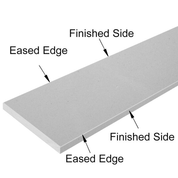 Silver Grey Stone Saddle Threshold Silver Grey Stone Saddle Threshold with a smooth finish, soft silver-gray tones, and eased edges.