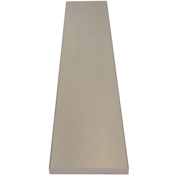 Taupe Grey Stone Saddle Threshold Taupe Grey Stone Saddle Threshold with a honed finish, warm taupe-gray tones, subtle natural texture, and eased edges, isolated on a white background.