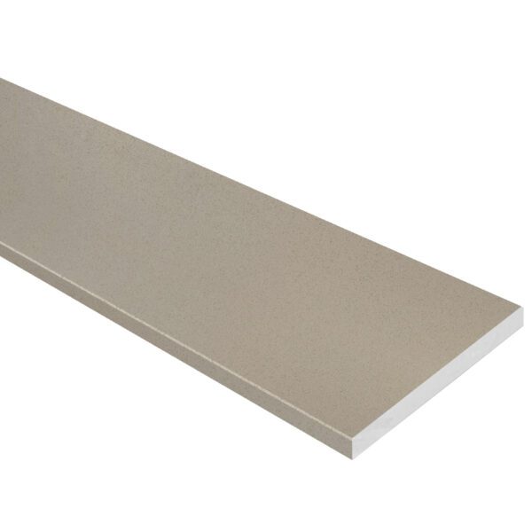 Taupe Grey Stone Saddle Threshold Taupe Grey Stone Saddle Threshold with a honed finish, warm taupe-gray tones, subtle natural texture, and eased edges, isolated on a white background.