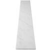 White marble stone wall cap with subtle gray veining, designed for shower walls, knee walls, pony walls, and architectural partitions.
