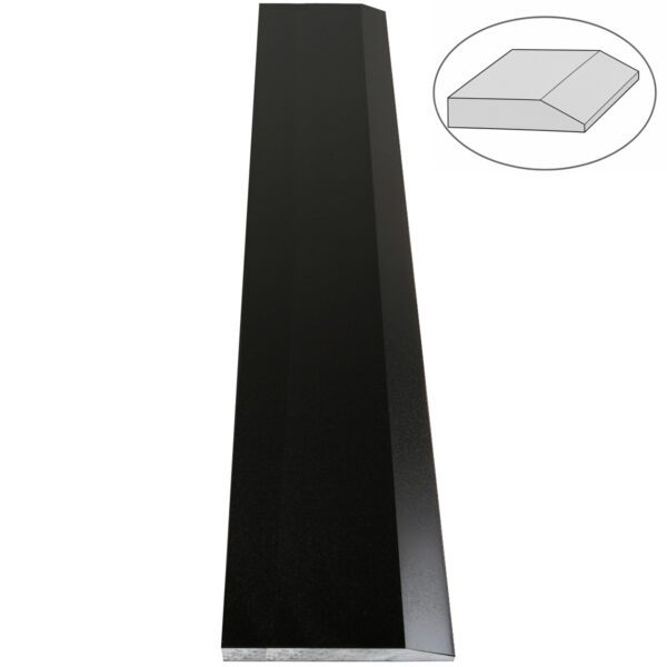 Absolute Black Matte Granite Stone Single Hollywood Saddle Threshold Absolute Black Matte Stone Single Hollywood Saddle Threshold – One Sloped Edge