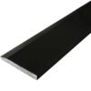 Absolute Black Matte Granite Stone Single Hollywood Saddle Threshold Absolute Black Matte Granite Stone Single Hollywood Saddle Threshold with one sloped edge and one straight edge, featuring a matte deep black granite surface for smooth, durable doorway and floor transitions.