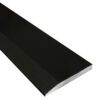 Absolute Black Matte Granite Stone Single Hollywood Saddle Threshold Absolute Black Matte Granite Stone Single Hollywood Saddle Threshold with one sloped edge and one straight edge, featuring a matte deep black granite surface for smooth, durable doorway and floor transitions.