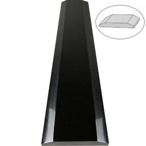 Absolute Black Polished Granite Stone Double Hollywood Saddle Threshold Absolute Black Polished Granite Stone Double Hollywood Saddle Threshold – ADA Sloped Edge