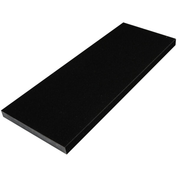 Absolute Black Matte Granite Stone Shower Niche Shelf Absolute Black matte granite shower niche shelf with honed finish.