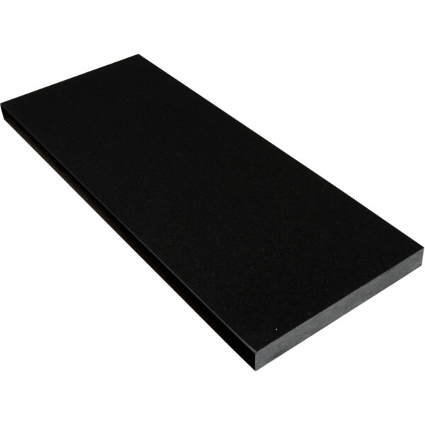 Absolute Black Matte Granite Stone Shower Niche Shelf Absolute Black matte granite shower niche shelf with honed finish.