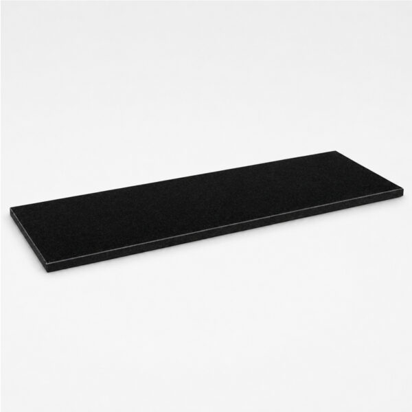 Absolute Black Matte Granite Stone Shower Bench Seat Absolute Black matte granite stone shower bench seat with a smooth, non-glossy finish