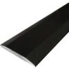 Absolute Black Matte Granite Stone Double Hollywood Saddle Threshold Absolute Black Matte Granite Stone Double Hollywood Saddle Threshold with dual sloped beveled edges, featuring a smooth matte black finish for durable, modern doorway and floor transitions.