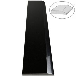 Absolute Black Granite Polished Stone Single Hollywood Saddle Threshold Absolute Black Granite Stone Single Hollywood Saddle Threshold – One Sloped Edge