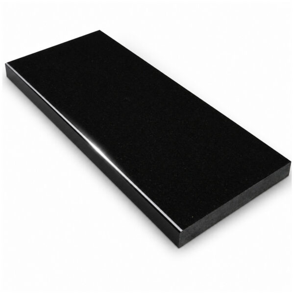 Absolute Black Polished Granite Stone Shower Niche Shelf Absolute Black polished granite shower niche shelf with glossy finish.