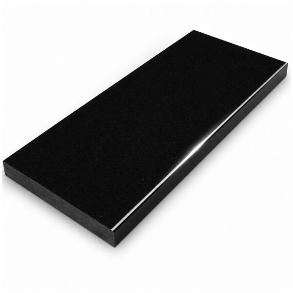 Absolute Black Polished Granite Stone Shower Niche Shelf Absolute Black polished granite shower niche shelf with glossy finish.