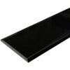 Absolute Black Granite Polished Stone Single Hollywood Saddle Threshold Absolute Black Granite Polished Stone Single Hollywood Saddle Threshold with one sloped edge and one straight edge, featuring a polished deep black granite surface for smooth, durable doorway and floor transitions.