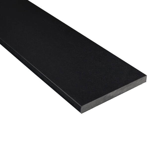 Absolute Black Matte Stone Shower Curb Top Absolute Black Matte Stone Shower Curb Top, shower sill, and curb cap with a honed matte finish and beveled long edges for durable, water-resistant tile shower and frameless glass enclosure installations.