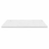 Bianco Carrara stone bathroom shower bench seat with natural white and gray veining