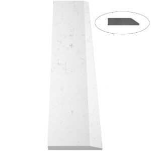 Bianco Carrara Stone Single Hollywood Saddle Threshold Bianco Carrara Stone Single Hollywood Saddle Threshold – One Sloped Edge
