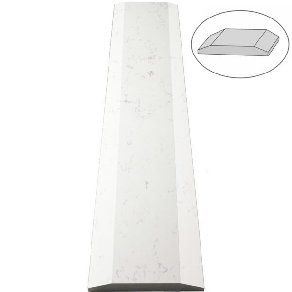 Bianco Carrara Stone Double Hollywood Saddle Threshold Bianco Carrara Stone Double Hollywood Saddle Threshold – ADA Sloped Edge