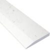 Bianco Carrara Stone Single Hollywood Saddle Threshold Bianco Carrara Stone Single Hollywood Saddle Threshold featuring a white marble surface with soft gray veining, one sloped beveled edge, and one straight edge for smooth, durable doorway and floor transitions.