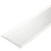 Bianco Carrara Stone Single Hollywood Saddle Threshold Bianco Carrara Stone Single Hollywood Saddle Threshold featuring a white marble surface with soft gray veining, one sloped beveled edge, and one straight edge for smooth, durable doorway and floor transitions.