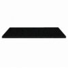 Black stone shower bench seat with a smooth, modern finish