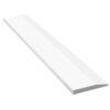 Bright White Stone Single Hollywood Saddle Threshold Bright White Stone Single Hollywood Saddle Threshold with one sloped edge and one straight edge, designed for smooth, durable doorway and floor transitions between different flooring surfaces.