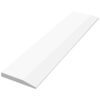 Bright White Stone Single Hollywood Saddle Threshold Bright White Stone Single Hollywood Saddle Threshold with one sloped edge and one straight edge, designed for smooth, durable doorway and floor transitions between different flooring surfaces.