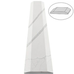 Calacatta White Stone Double Hollywood Saddle Threshold Calacatta White Stone Double Hollywood Saddle Threshold – ADA Sloped Edge