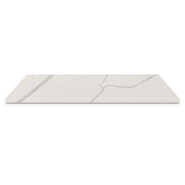 Calacatta White Stone Bathroom Shower Bench Seat Calacatta White stone bathroom shower bench seat with elegant gray veining