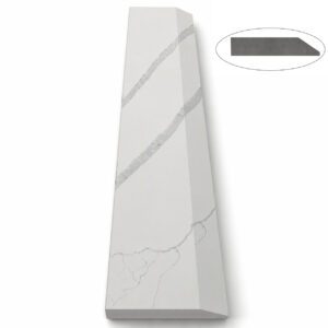 Calacatta White Stone Single Hollywood Saddle Threshold Calacatta White Stone Single Hollywood Saddle Threshold – One Sloped Edge