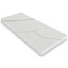 Calacatta White Stone Shower Niche Shelf with a bright white surface and bold gray veining, designed for recessed shower storage in tile showers, walk-in showers, and luxury bathrooms.