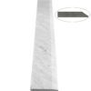 Carrara White Marble Stone Single Hollywood Saddle Threshold – One Sloped Edge
