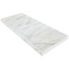 Carrara White Marble Stone Shower Niche Shelf Carrara White Marble Stone Shower Niche Shelf with natural gray veining, polished finish, and finished front edge, designed for built-in shower niches in modern bathrooms.