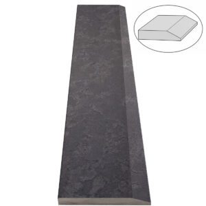 Dark Grey Matte Stone Single Hollywood Saddle Threshold – One Sloped Edge