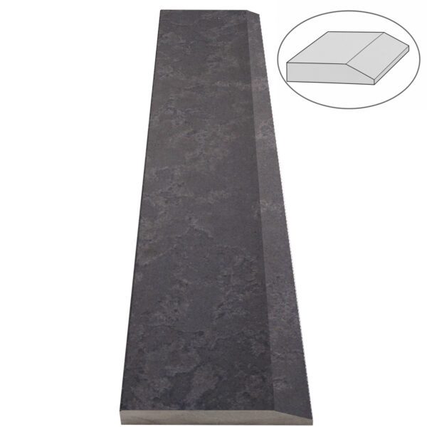 Dark Grey Matte Stone Single Hollywood Saddle Threshold Dark Grey Matte Stone Single Hollywood Saddle Threshold – One Sloped Edge