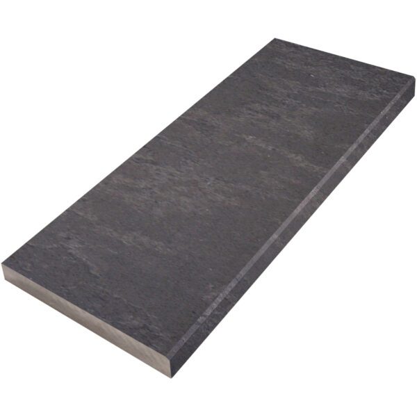 Dark Grey Stone Shower Niche Shelf with sleek natural stone finish and modern design for bathroom wall niche storage.