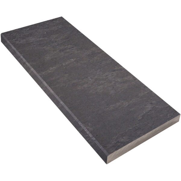 Dark Grey Stone Shower Niche Shelf with sleek natural stone finish and modern design for bathroom wall niche storage.