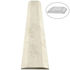 Madreperola Creamy Beige Stone Double Hollywood Saddle Threshold Madreperola Creamy Beige Stone Double Hollywood Saddle Threshold – ADA Sloped Edge