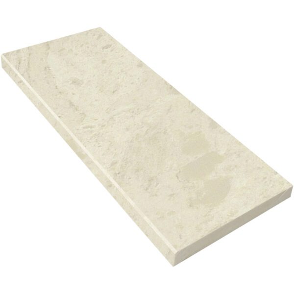 Madreperola Creamy Beige Stone Shower Niche Shelf with a polished finish, precision-cut edges, and a warm creamy beige engineered stone surface, designed for recessed shower niches, tile showers, and elegant bathroom storage.