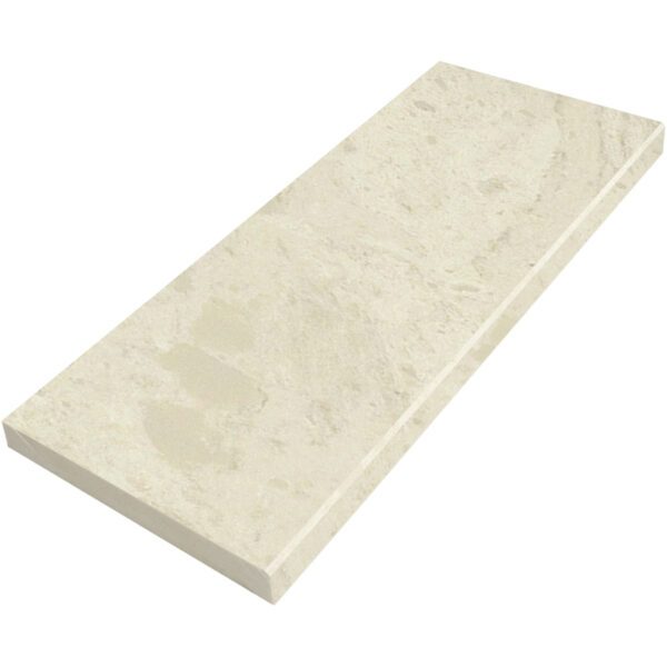 Madreperola Creamy Beige Stone Shower Niche Shelf with a polished finish, precision-cut edges, and a warm creamy beige engineered stone surface, designed for recessed shower niches, tile showers, and elegant bathroom storage.