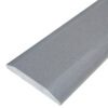 Midnight Grey Stone Double Hollywood Saddle Threshold with dual sloped beveled edges, featuring a deep charcoal-gray color with subtle natural variation, designed for smooth, durable doorway and floor transitions.
