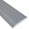 Midnight Grey Stone Double Hollywood Saddle Threshold with dual sloped beveled edges, featuring a deep charcoal-gray color with subtle natural variation, designed for smooth, durable doorway and floor transitions.