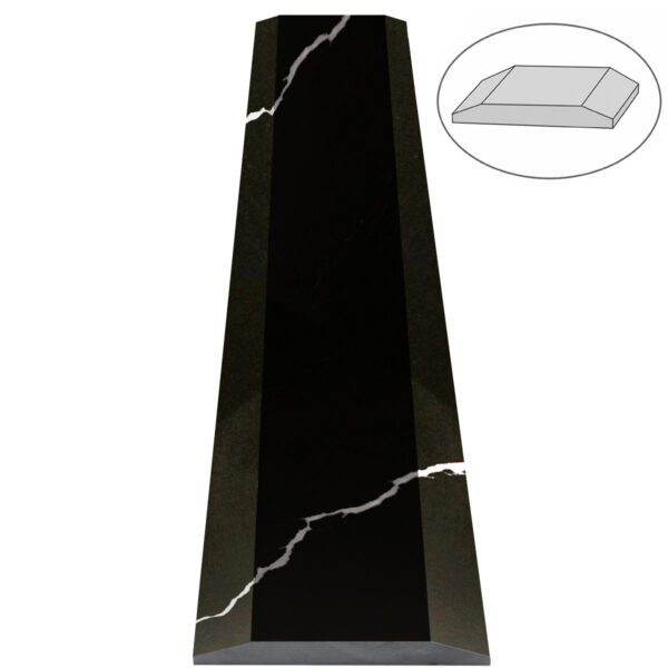 Nero Marquino Black Stone Double Hollywood Saddle Threshold Nero Marquino Black Stone Double Hollywood Saddle Threshold – ADA Sloped Edge